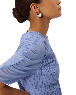 Petite Shirred Panel Cotton Dress