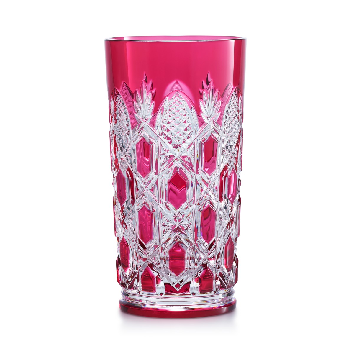 Baccarat Tsar Highball Glass in Pink And Clear