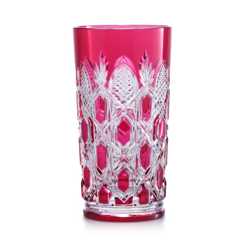 Baccarat Tsar Highball Glass in Pink And Clear