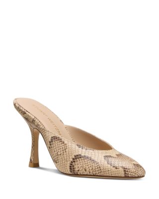 Women's Madison Snake Embossed Leather Mules