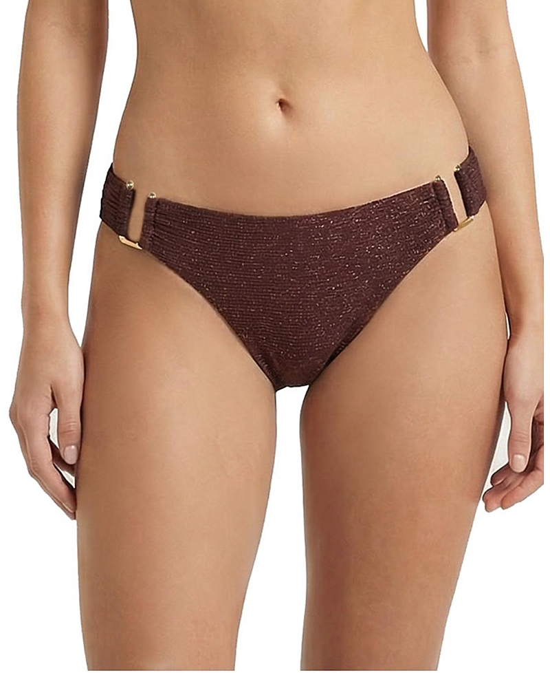 Change of Scenery Layla U-Bar Trim Metallic Lowrise Hipster Bikini Bottom