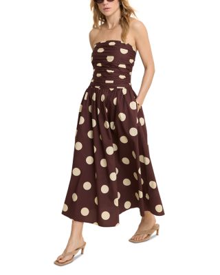Polka Dot Bandeau Felicity Midi Dress