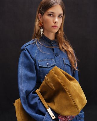 Belted Denim Utility Jacket