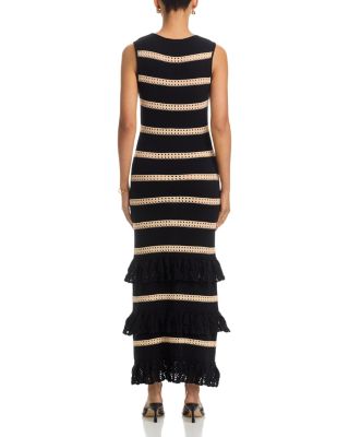 Ana Ruffle Tiered Knit Maxi Dress