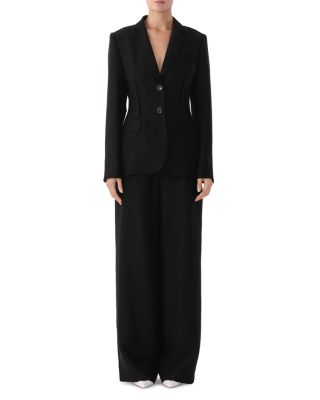 Washed Twill Straight Leg Pants