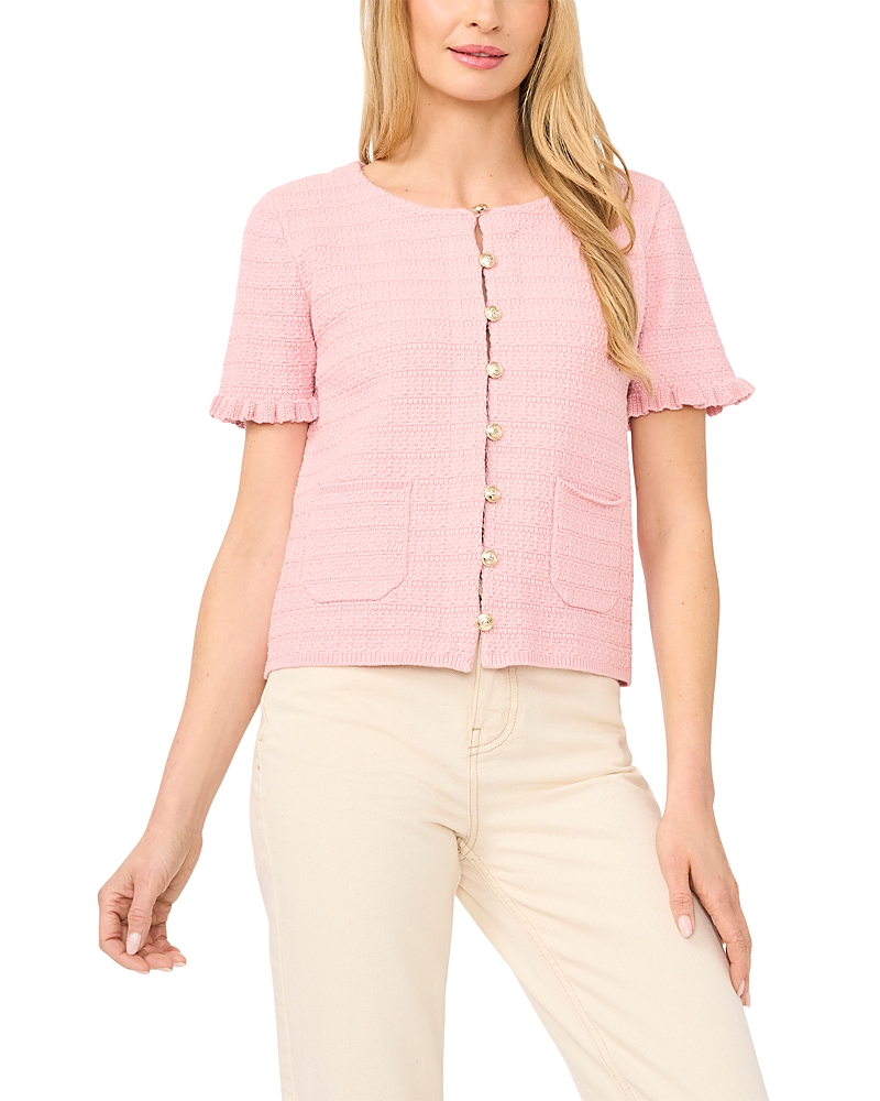 CeCe Short Sleeve Sweater Jacket