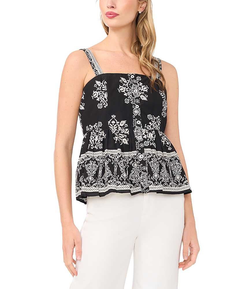 CeCe Babydoll Button Front Tank