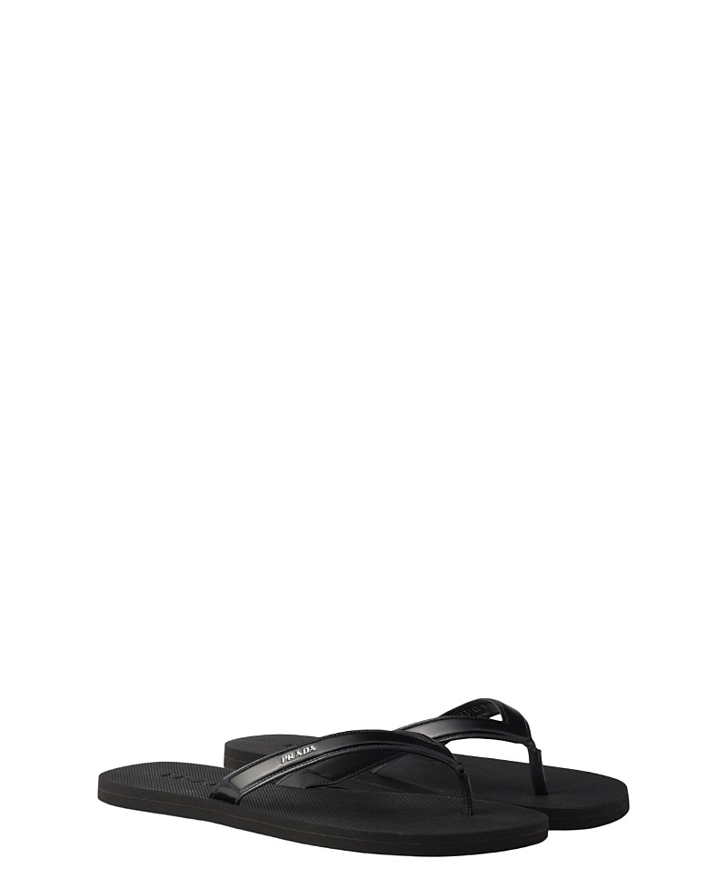 Prada Men's Brushed Leather Flip-Flops