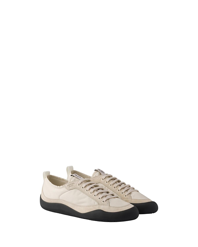 Prada Men's Speedrock Re-Nylon And Suede Sneakers