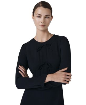 Cora Crepe Tie Front Midi Dress