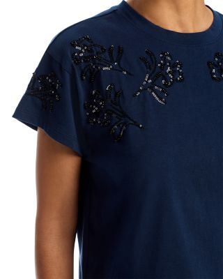 Beaded Floral Kelly Tee