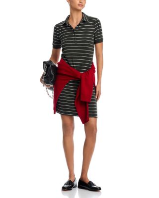 The Knit Stripe Polo Mini Dress