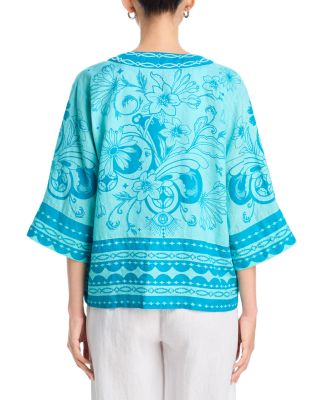 Linen Wide Hem Tie Kimono