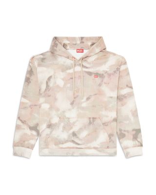 Relaxed Fit Camo Drawstring Hoodie