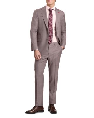 Winter Modern Fit Sharkskin Mauve Suit Pants