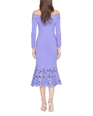 Sia Lace Trim Knit Midi Dress