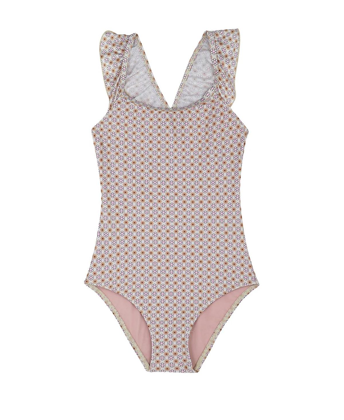 Gottex Kids Girls' Vacation Mode Square Neck Ruffle One Piece - Little Kid, Big Kid