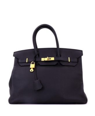 Birkin 35 Handbag Black Togo with Gold Hardware