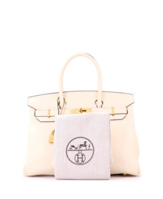 Birkin 30 Handbag Light Clemence with Gold Hardware