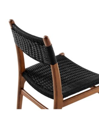 Wynn Rope and Wood Dining Side Chairs, Set of 2