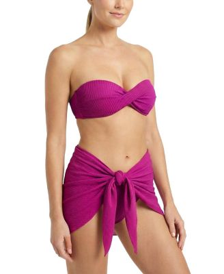  Liv Textured Cover-Up Swim Sarong