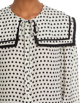 The Silk Polka Dot Fleet Blouse