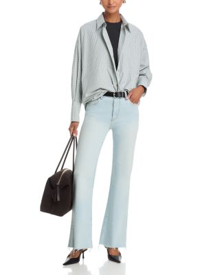 The Icon High Rise Flare Jeans in Preen Raw After