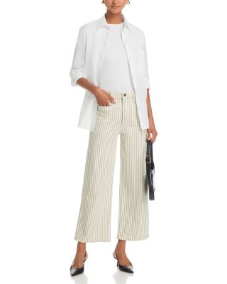 The Anchor High Rise Ankle Jeans in Flax Stripe