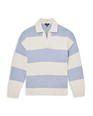 Winger Long Sleeve Open Collar Blocked Polo Shirt