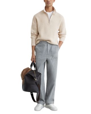 Prop Long Sleeve Half Zip Ribbed Polo Shirt