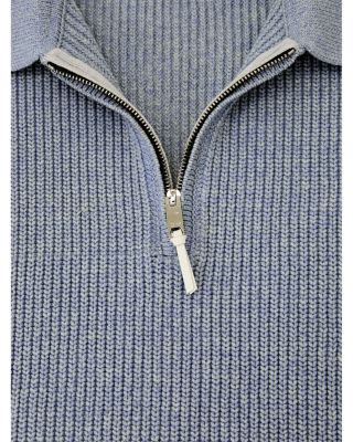 Prop Long Sleeve Half Zip Ribbed Polo Shirt