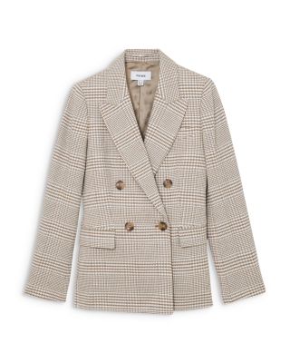 Petite Maxwell Double Breasted Check Blazer