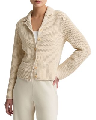 Flap Pocket Collared Cardigan