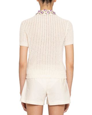 Short Sleeve Polo Sweater