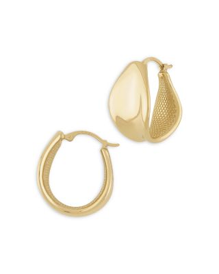 Graduated Hoop Earrings in 14K Yellow Gold