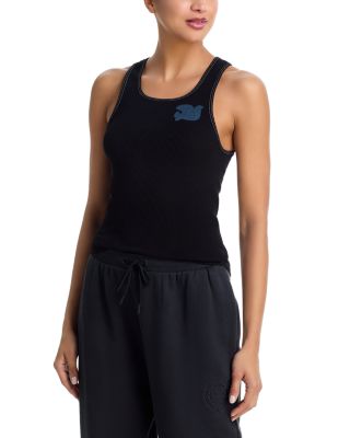 Cotton Ribbed Logo Tank