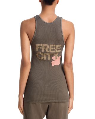 Cotton Ribbed Logo Tank