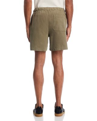 Regular Fit 5.5" Military Khaki Canvas Shorts