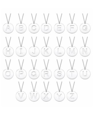 Sterling Silver Say My Name Initial Pendant Necklace