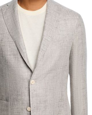 Linen Plaid Slim Fit K Jacket