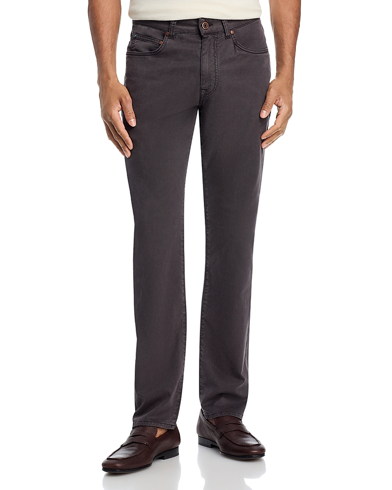 Boglioli Cotton & Tencel Garment Dye Slim Fit Five Pocket Pants