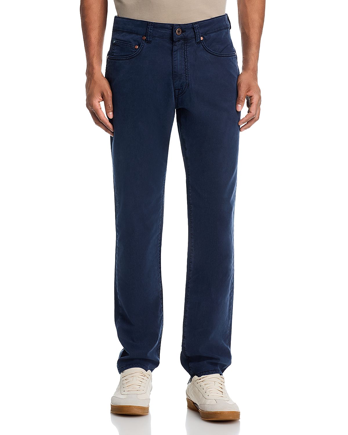 Boglioli Cotton & Tencel Garment Dye Slim Fit Five Pocket Pants