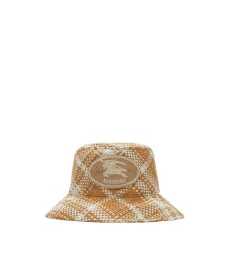 Knight Stamp Raffia-Effect Bucket Hat