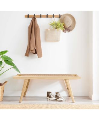 Saoirse 47" Wove Rope Wood Bench