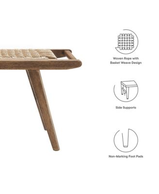 Saoirse 47" Wove Rope Wood Bench