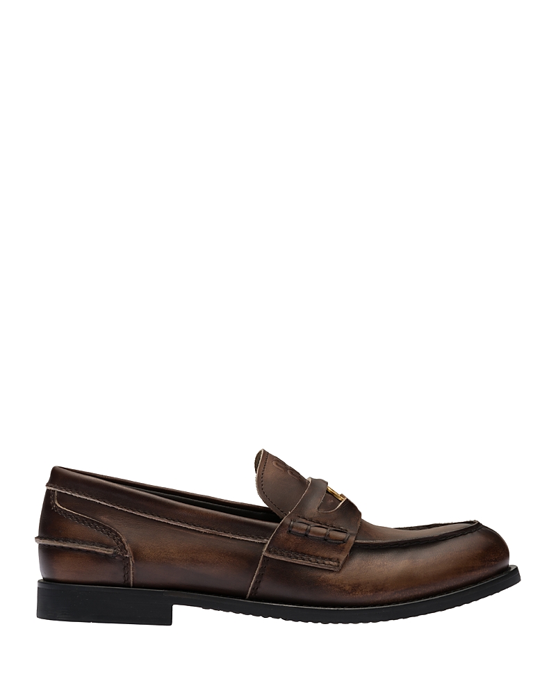 Miu Miiu Women's Leather Penny Loafers