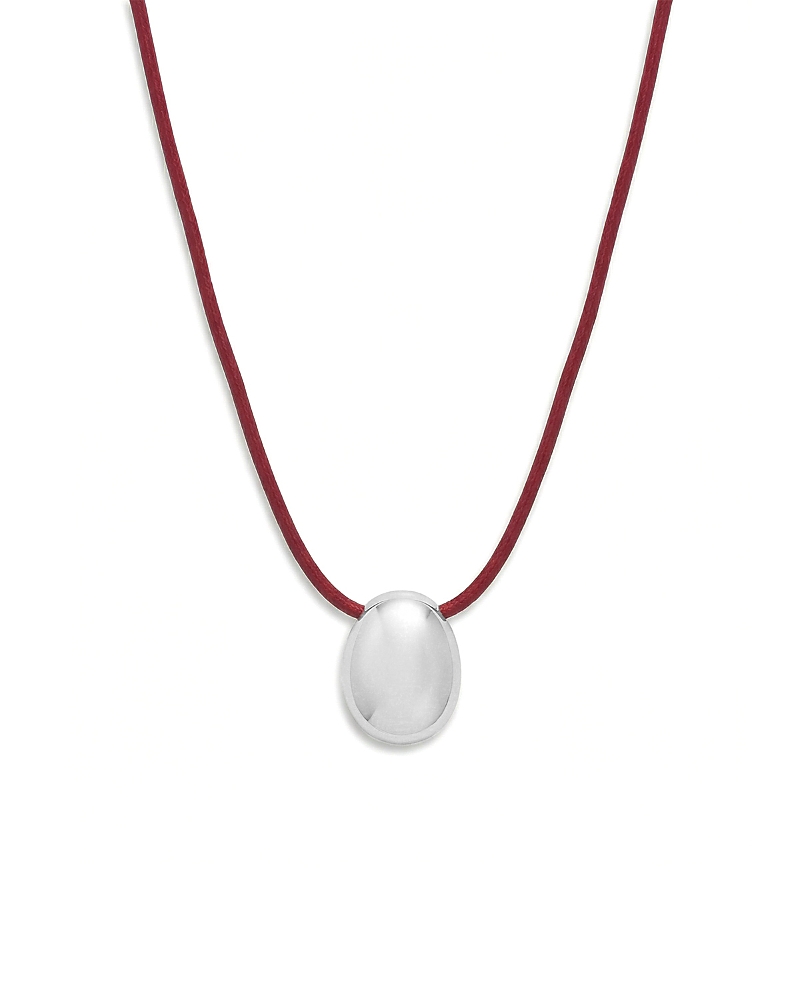 Shashi Connor Oval Leather Cord Pendant Necklace, 16.25-18.25