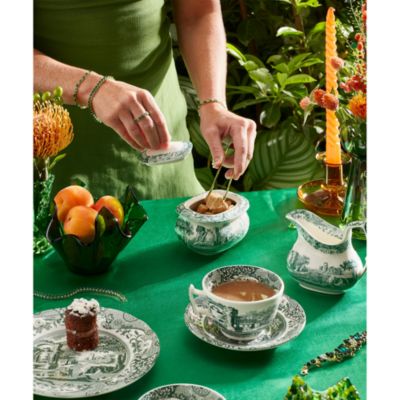 Heritage Green Italian Covered Sugar Bowl