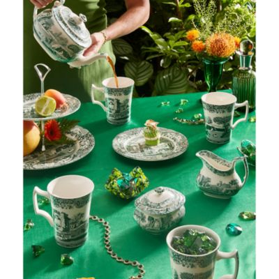 Heritage Green Italian Cottage Mug, Set of 4