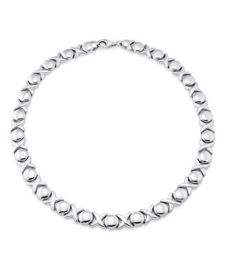 Sterling Silver Hugs And Kisses Necklace